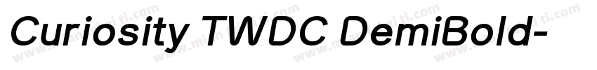 Curiosity TWDC DemiBold字体转换